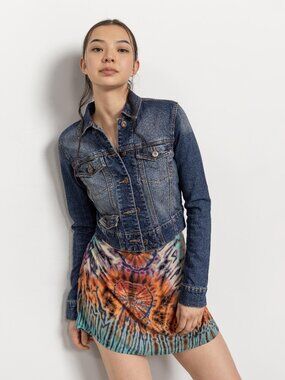 DENIM JACKET Y2K Vintage Jeans 2000's Faded / Small